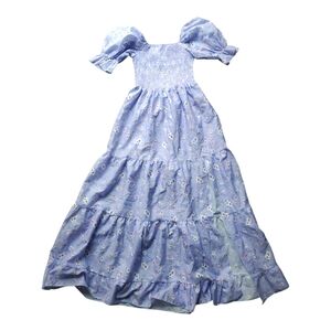 Floral Puff Sleeve Maxi Dress